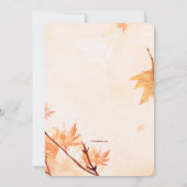 もみじの葉の水彩招待状 招待状 (裏面)