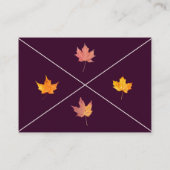 もみじの葉の赤ちゃんシャワーおむつくじ エンクロージャーカード (裏面)