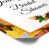 もみじの葉 ウェルカム ブライダルシャワー サイン ポスター (角)