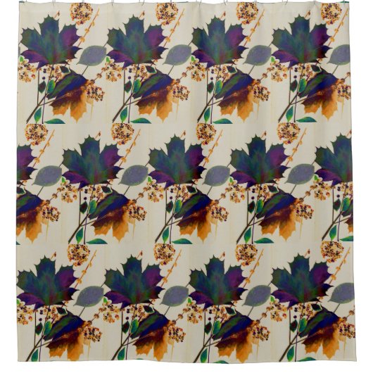 もみじの葉 ロイヤルカラー シャワーカーテン (正面)