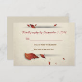 もみじの葉 出欠カード (正面/裏面)