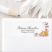 もみじの葉 秋の落ち葉 ウェディングシャワー ラベル (インサイチュ)