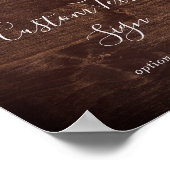 もみじの葉 | 素朴な茶色の木製 オーダーメイド テキスト サイン (角)