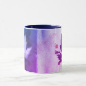 もみじ葉自然インク手作り紫オーガニック美術 マグカップ (中央)