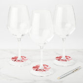 もみじ３、紅葉３ ワイングラスタグ (セット)