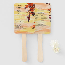 もみじ オレンジ 黄色 うずまき 結婚式 プログラム ハンドファン