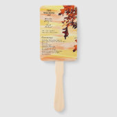 もみじ オレンジ 黄色 うずまき 結婚式 プログラム ハンドファン (正面)