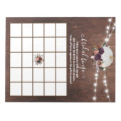 もみじ 白い かぼちゃ 秋 愛 ビンゴ 木 ノートパッド (正面)