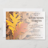 もみじ 秋分の日 お祝い 招待状 (正面)