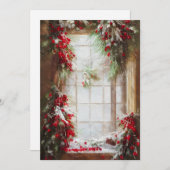 もみの木と実の窓のクリスマス予算 シーズンカード (正面/裏面)