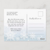 もみの木のクラシックなクリスマスの写真のホリデーグリーティング ポストカード (裏面)