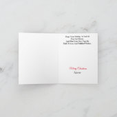 もみの木のテニスラケットのクリスマスカード カード (内部)