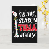 もみの木の季節・脛骨の陽気な骨の整形外科的なクリスマス カード (黄色い花)