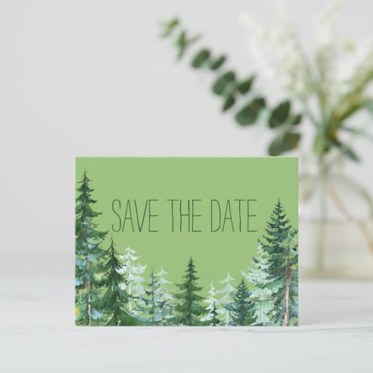 もみの木の森結婚のはがき 案内ポストカード (スタンド正面)