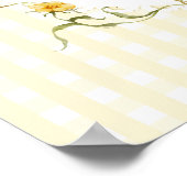 ももいろのフラインググース 性別問わず ギンガム ベビーシャワー ウェルカム ポスター (角)