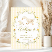 ももいろのフラインググース 性別問わず ギンガム ベビーシャワー ウェルカム ポスター