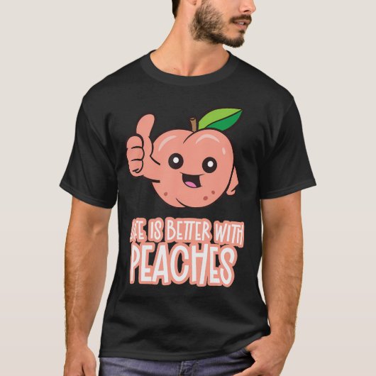 ももがあれば人生もっと楽しい Tシャツ (正面)