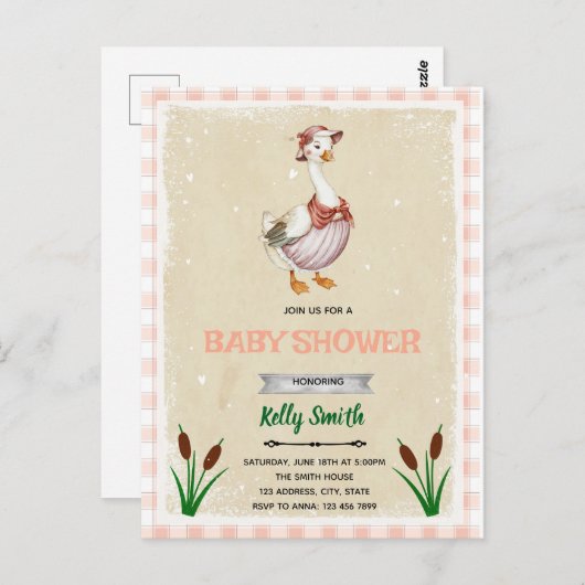 ももちゃんお披露目パーティーのご案内 ポストカード (正面/裏面)