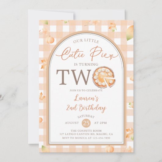 ももちゃん2歳の誕生日 招待状 (正面)