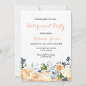 もも花のエレガントな引退パーティー招待状 招待状 (正面)