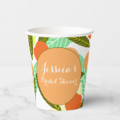もも ウメの実模様のブライダルシャワー 紙コップ (正面)