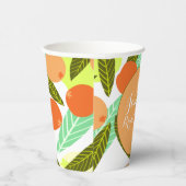 もも フルーツ模様の結婚前お茶会 紙コップ (右)