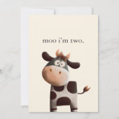 もも！２さいのウシの誕生日 招待状 (裏面)