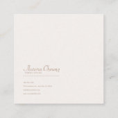 もやのかかった冬の湖　山　ゴールドフレーム スクエア名刺 (裏面)