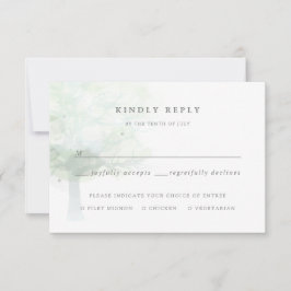 もやのかかった木 出欠カード