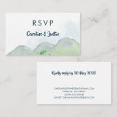 もやの山　小さな結婚式の出欠カード エンクロージャーカード (正面/裏面)