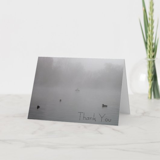 もやの朝の感謝 サンキューカード (正面)