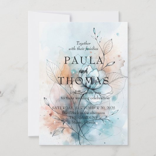 もやの花 招待状 (正面)