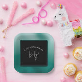 もや緑の紙皿 ペーパープレート (パーティー)