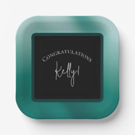 もや緑の紙皿 ペーパープレート