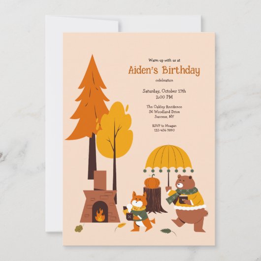 もりのどうぶつ ウォームアップ 招待状 (正面)