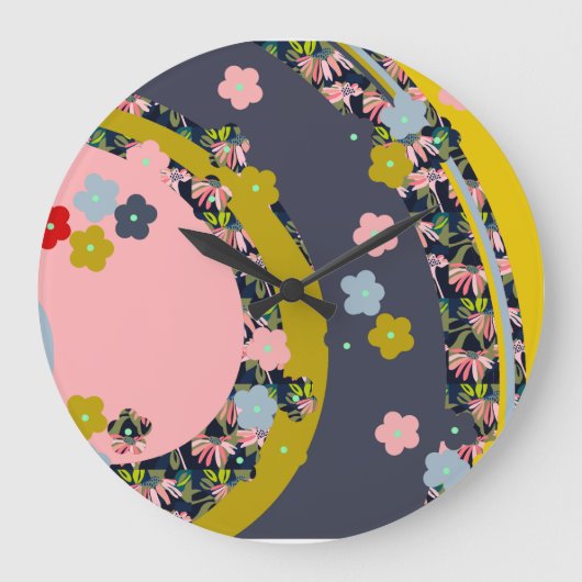 もんじフローラ時計 ラージ壁時計 (正面)