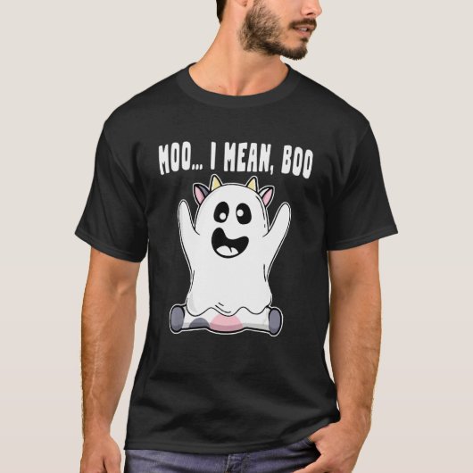 もー僕はブー 牛の幽霊 Tシャツ (正面)