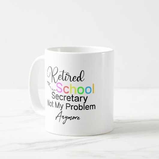 も退職したう学校の秘書は問題ない コーヒーマグカップ (正面左)