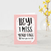 やぁ！あなたの顔が恋しいよ！元気でいてね！カード カード (黄色い花)