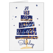 「やぁ!ハッピーバースデーモダン」ネイビーケーキ