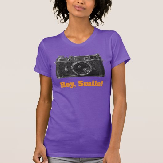 やぁ、笑って!カメラ ウィメンズTシャツ Tシャツ (正面)
