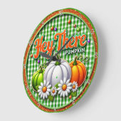 やあカボチャ ラージ壁時計 (傾斜)