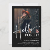 やあフォーティ!40歳ミニマルの誕生日パーティー 招待状 (正面)