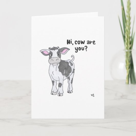 やあ牛さん？カード サンキューカード (正面)