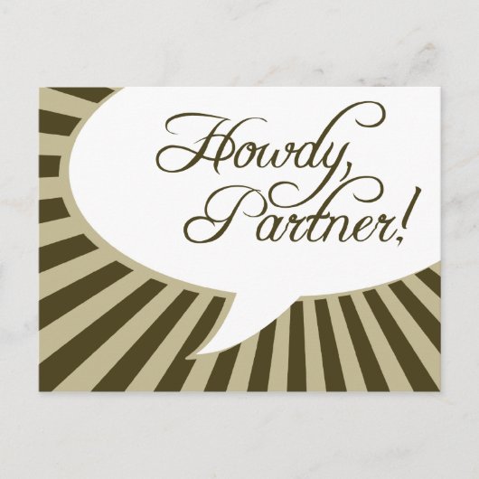 やあ相棒！:漫画音声バブル ポストカード (正面)