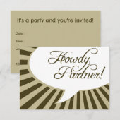 やあ相棒！:漫画音声バブル 招待状 (正面/裏面)