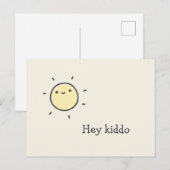 やあ、こんにちは - かわいい太陽 ポストカード (正面/裏面)