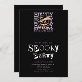 やあ、カウボーイハット星のハロウィンパーティー 招待状 (正面/裏面)