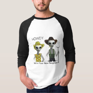 やあ、カウボーイ、女性のカーボーイのエイリアン Tシャツ