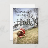 「やあ！」 チキンカード サンキューカード (正面/裏面)